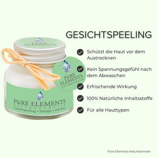Gesichtspeeling •Energie• mit Reis - Pure Elements Naturkosmetik