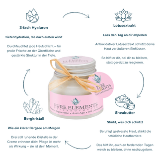 Hyaluron Tagescreme •Anti Age• mit Lotusextrakt - Pure Elements Naturkosmetik
