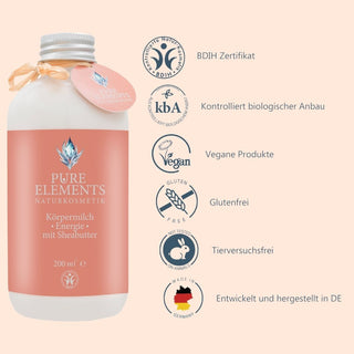 Körpermilch •Energie• mit Sheabutter - Pure Elements Naturkosmetik