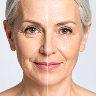 Vorher_Nachher_vor_keiner_Behandlung_nach_Anti_Age_Pflege_Produkte_Pure_Elements